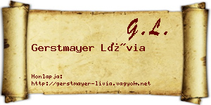 Gerstmayer Lívia névjegykártya